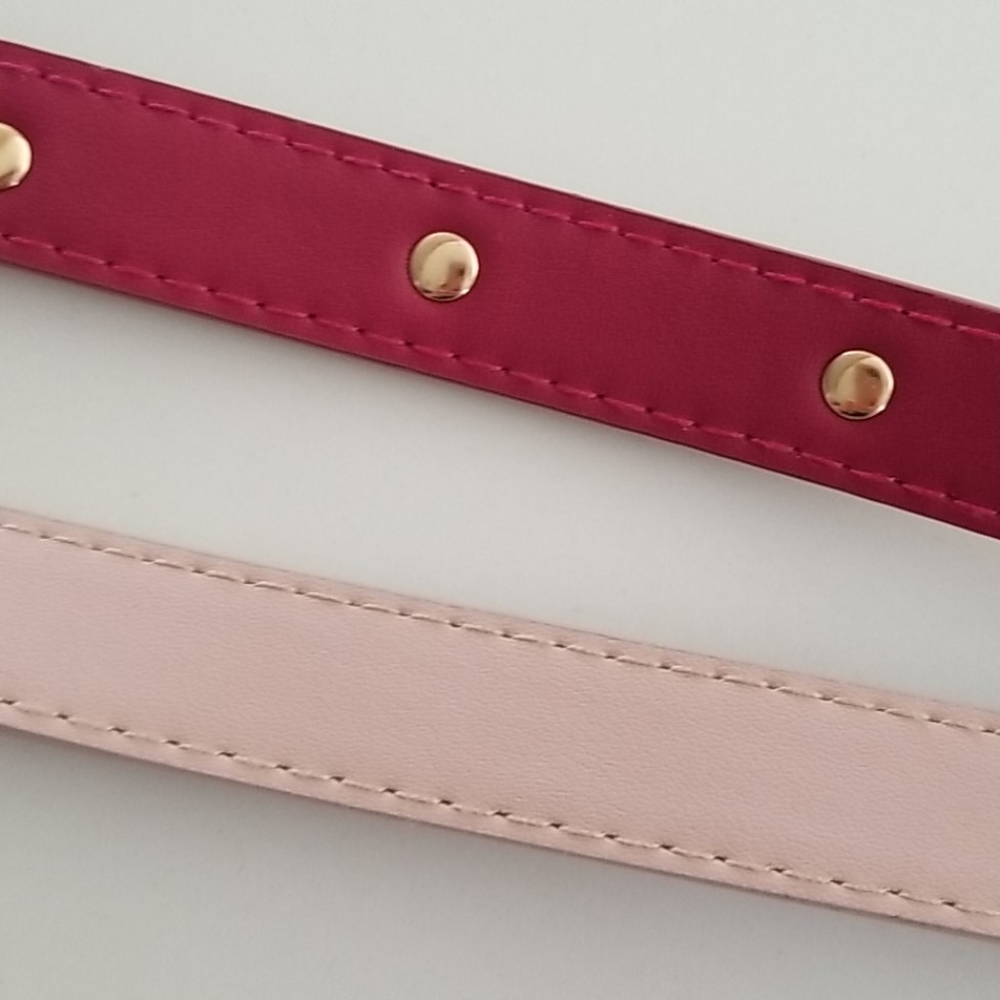 🍓🍑2 PC Berry & Blush Leather Belts - Picture 6 of 6